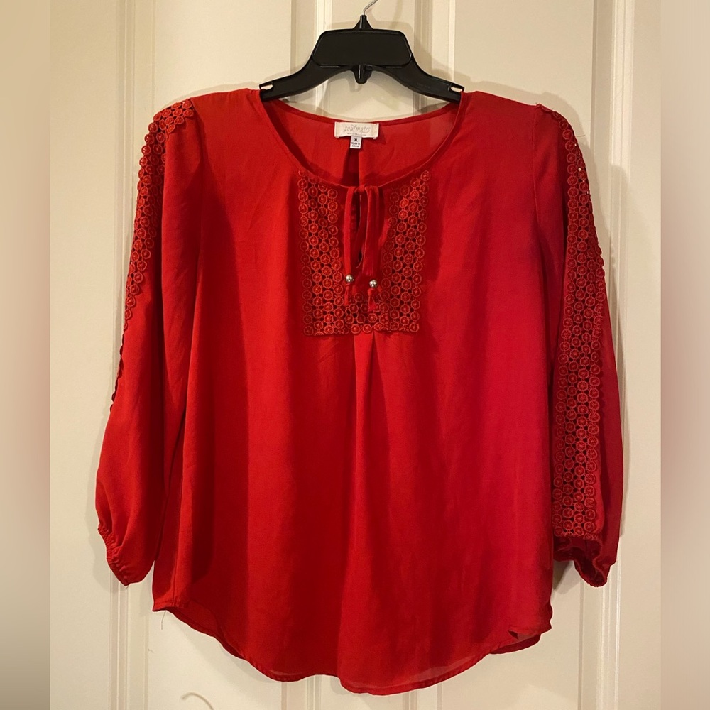 Soulmates red blouse size XL